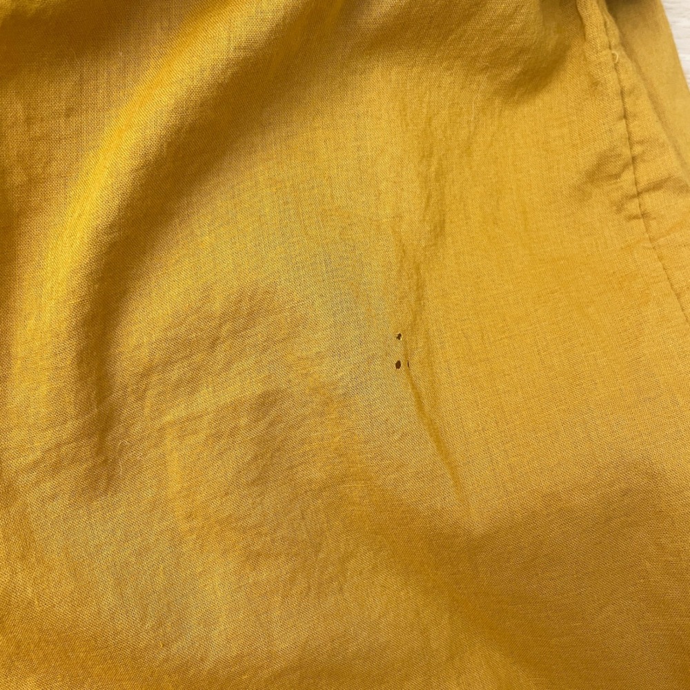 Point Sur J.Crew Mustard Yellow Pom Pom Tiered Midi Dress Womens 8 Cotton Boho - Picture 13 of 13